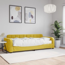 Sofá cama con colchón terciopelo amarillo 80x200 cm de vidaXL, Camas y somieres - Ref: Foro24-3196903, Precio: 311,25 €, Desc...