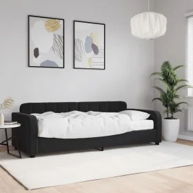 Sofa bed with black velvet mattress 80x200 cm by vidaXL, Beds and slatted bases - Ref: Foro24-3196902, Price: 307,32 €, Disco...