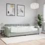 Sofa bed with light gray velvet mattress 100x200 cm by vidaXL, Beds and slatted bases - Ref: Foro24-3196912, Price: 427,17 €,...