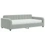 Sofa bed with light gray velvet mattress 100x200 cm by vidaXL, Beds and slatted bases - Ref: Foro24-3196912, Price: 427,17 €,...
