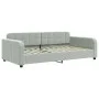 Sofa bed with light gray velvet mattress 100x200 cm by vidaXL, Beds and slatted bases - Ref: Foro24-3196912, Price: 427,17 €,...
