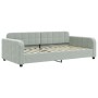 Sofá cama con colchón terciopelo gris claro 100x200 cm de vidaXL, Camas y somieres - Ref: Foro24-3196912, Precio: 402,62 €, D...
