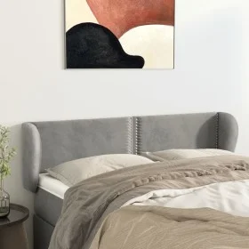 Light gray velvet headboard 147x23x78/88 cm by vidaXL, Headboards and footboards - Ref: Foro24-3117052, Price: 59,75 €, Disco...