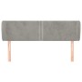 Cabecero de terciopelo gris claro 147x23x78/88 cm de vidaXL, Cabeceros y pies de cama - Ref: Foro24-3117052, Precio: 60,58 €,...