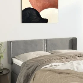 Light gray velvet headboard 147x16x78/88 cm by vidaXL, Headboards and footboards - Ref: Foro24-3118676, Price: 56,36 €, Disco...