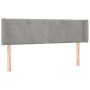 Cabecero de terciopelo gris claro 147x16x78/88 cm de vidaXL, Cabeceros y pies de cama - Ref: Foro24-3118676, Precio: 57,15 €,...