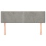 Cabecero de terciopelo gris claro 147x16x78/88 cm de vidaXL, Cabeceros y pies de cama - Ref: Foro24-3118676, Precio: 57,15 €,...