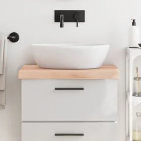 Solid untreated wood bathroom countertop 60x60x(2-6) cm by vidaXL, Countertops - Ref: Foro24-3156016, Price: 61,53 €, Discoun...