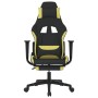 Silla gaming con reposapiés tela verde claro y negro de vidaXL, Sillones para videojuegos - Ref: Foro24-3143748, Precio: 123,...