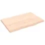 Untreated solid wood bathroom countertop 60x40x2 cm by vidaXL, Countertops - Ref: Foro24-3156008, Price: 33,48 €, Discount: %