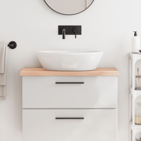 Encimera de baño madera maciza sin tratar 80x30x(2-4) cm de vidaXL, Encimeras - Ref: Foro24-3156018, Precio: 47,01 €, Descuen...