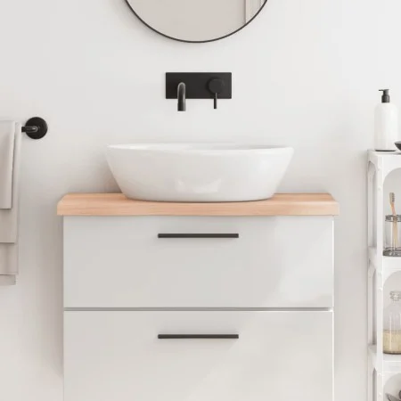 Untreated solid wood bathroom countertop 80x30x(2-4) cm by vidaXL, Countertops - Ref: Foro24-3156018, Price: 46,28 €, Discoun...