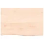 Unbehandelte Badezimmerarbeitsplatte aus Massivholz, 60 x 40 x (2–6) cm von vidaXL, Arbeitsplatten - Ref: Foro24-3156010, Pre...