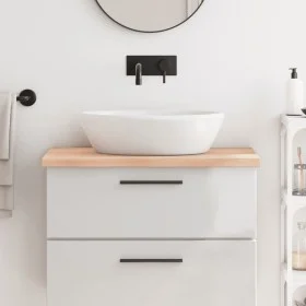 Encimera de baño madera maciza sin tratar 80x60x(2-4) cm de vidaXL, Encimeras - Ref: Foro24-3156027, Precio: 70,17 €, Descuen...