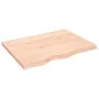Unbehandelte Badezimmerarbeitsplatte aus Massivholz, 80 x 60 x (2–4) cm von vidaXL, Arbeitsplatten - Ref: Foro24-3156027, Pre...