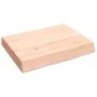 Unbehandelte Badezimmerarbeitsplatte aus Massivholz, 40 x 30 x (2–6) cm von vidaXL, Arbeitsplatten - Ref: Foro24-3155995, Pre...