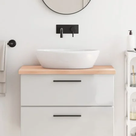 Encimera de baño madera maciza sin tratar 80x50x(2-4) cm de vidaXL, Encimeras - Ref: Foro24-3156024, Precio: 81,00 €, Descuen...
