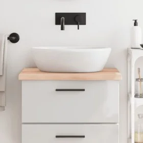 Untreated solid wood bathroom countertop 60x50x(2-4) cm by vidaXL, Countertops - Ref: Foro24-3156012, Price: 59,81 €, Discoun...