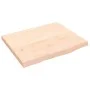 Untreated solid wood bathroom countertop 60x50x(2-4) cm by vidaXL, Countertops - Ref: Foro24-3156012, Price: 59,81 €, Discoun...