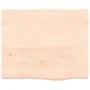 Untreated solid wood bathroom countertop 60x50x(2-4) cm by vidaXL, Countertops - Ref: Foro24-3156012, Price: 59,81 €, Discoun...