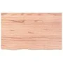 Badezimmerarbeitsplatte aus hellbraun behandeltem Massivholz, 80 x 50 x (2–4) cm von vidaXL, Arbeitsplatten - Ref: Foro24-315...