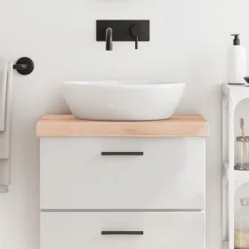 Encimera de baño madera maciza sin tratar 60x30x(2-6) cm de vidaXL, Encimeras - Ref: Foro24-3156007, Precio: 53,00 €, Descuen...