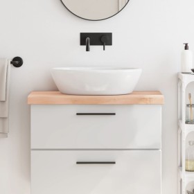 Encimera de baño madera maciza sin tratar 80x30x(2-6) cm de vidaXL, Encimeras - Ref: Foro24-3156019, Precio: 54,18 €, Descuen...