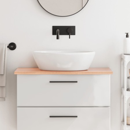 Encimera de baño madera maciza tratada marrón claro 80x40x2 cm de vidaXL, Encimeras - Ref: Foro24-3156116, Precio: 64,01 €, D...