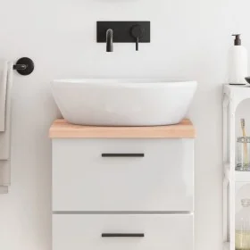 Untreated solid wood bathroom countertop 40x40x(2-4) cm by vidaXL, Countertops - Ref: Foro24-3155997, Price: 32,60 €, Discoun...