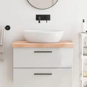 Encimera de baño madera maciza sin tratar 80x50x(2-6) cm de vidaXL, Encimeras - Ref: Foro24-3156025, Precio: 82,16 €, Descuen...