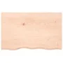 Unbehandelte Badezimmerarbeitsplatte aus Massivholz, 80 x 50 x (2–6) cm von vidaXL, Arbeitsplatten - Ref: Foro24-3156025, Pre...