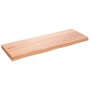 Encimera baño madera maciza tratada marrón claro 80x30x(2-4) cm de vidaXL, Encimeras - Ref: Foro24-3156114, Precio: 71,33 €, ...