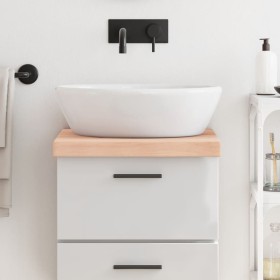 Encimera de baño madera maciza sin tratar 40x60x(2-6) cm de vidaXL, Encimeras - Ref: Foro24-3156004, Precio: 45,23 €, Descuen...
