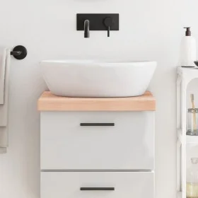 Untreated solid wood bathroom countertop 40x60x(2-6) cm by vidaXL, Countertops - Ref: Foro24-3156004, Price: 44,66 €, Discoun...