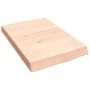 Untreated solid wood bathroom countertop 40x60x(2-6) cm by vidaXL, Countertops - Ref: Foro24-3156004, Price: 44,66 €, Discoun...