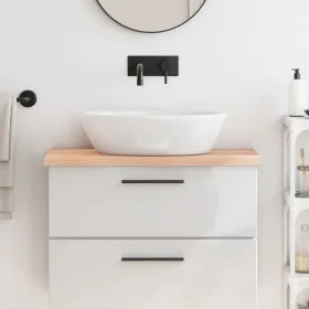 Encimera de baño madera maciza sin tratar 80x40x(2-4) cm de vidaXL, Encimeras - Ref: Foro24-3156021, Precio: 69,42 €, Descuen...