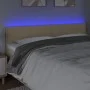 Cream fabric headboard with LED 180x5x78/88 cm by vidaXL, Headboards and footboards - Ref: Foro24-3121491, Price: 64,28 €, Di...