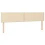 Cream fabric headboard with LED 180x5x78/88 cm by vidaXL, Headboards and footboards - Ref: Foro24-3121491, Price: 64,28 €, Di...