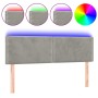 Cabecero con LED de terciopelo gris claro 144x5x78/88 cm de vidaXL, Cabeceros y pies de cama - Ref: Foro24-3121520, Precio: 5...