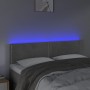 Cabecero con LED de terciopelo gris claro 144x5x78/88 cm de vidaXL, Cabeceros y pies de cama - Ref: Foro24-3121520, Precio: 5...