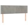 Cabecero con LED de terciopelo gris claro 144x5x78/88 cm de vidaXL, Cabeceros y pies de cama - Ref: Foro24-3121520, Precio: 5...