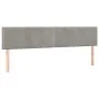 Hellgraues Samtkopfteil mit LED 160x5x78/88 cm von vidaXL, Kopf- und Fußteile - Ref: Foro24-3121526, Preis: 56,27 €, Rabatt: %