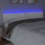Cabecero con LED cuero sintético blanco 180x5x78/88 cm de vidaXL, Cabeceros y pies de cama - Ref: Foro24-3121575, Precio: 78,...