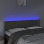 Cabecero con LED de terciopelo gris oscuro 144x5x78/88 cm de vidaXL, Cabeceros y pies de cama - Ref: Foro24-3121661, Precio: ...