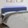 Kopfteil aus blauem Stoff mit LED 200x5x78/88 cm von vidaXL, Kopf- und Fußteile - Ref: Foro24-3121878, Preis: 66,77 €, Rabatt: %