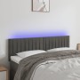 Cabecero con LED de terciopelo gris oscuro 144x5x78/88 cm de vidaXL, Cabeceros y pies de cama - Ref: Foro24-3121899, Precio: ...