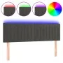 Dark gray velvet headboard with LED 144x5x78/88 cm by vidaXL, Headboards and footboards - Ref: Foro24-3121899, Price: 62,46 €...