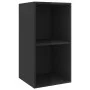 Mueble TV de pared madera contrachapada negro brillo 37x37x72cm de vidaXL, Muebles TV - Ref: Foro24-805478, Precio: 42,35 €, ...