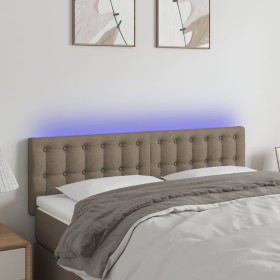 Cabecero con LED de tela gris taupe 144x5x78/88 cm de vidaXL, Cabeceros y pies de cama - Ref: Foro24-3122048, Precio: 62,81 €...