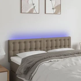 Kopfteil mit LED aus taupegrauem Stoff 144x5x78/88 cm von vidaXL, Kopf- und Fußteile - Ref: Foro24-3122048, Preis: 61,30 €, R...